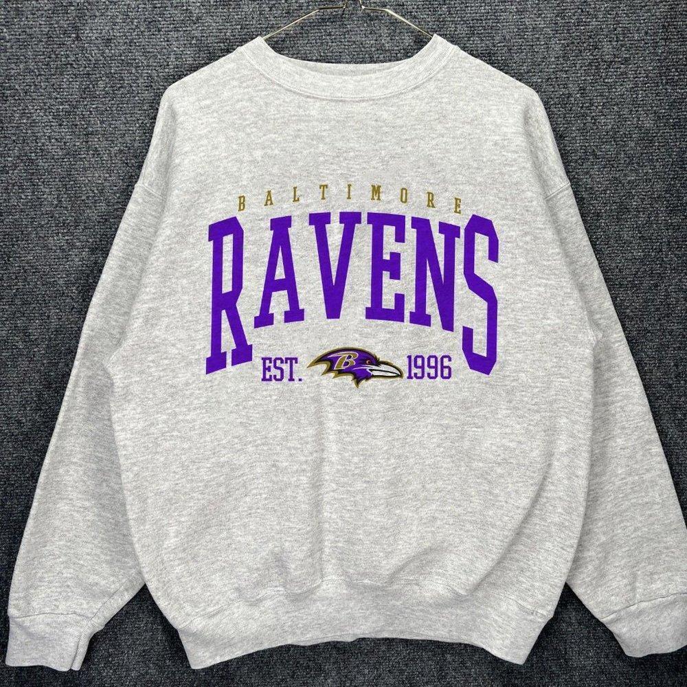 Retro Baltimore Ravens 1996 Football Crewneck Sweatshirt